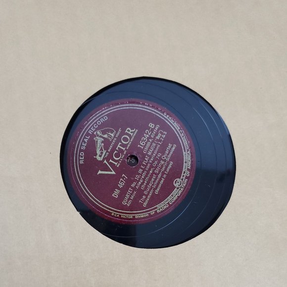 Beethoven “Quartet No. 10, in E Flat Major (Harp) (Op. 74)” Victor Set # M-467 - Picture 6 of 14